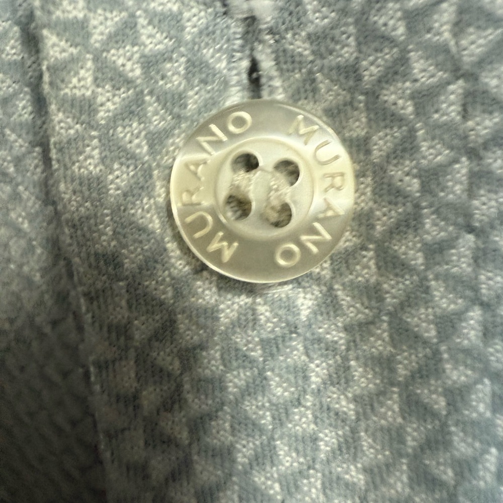 Murano Slim Fit Performance Light Gray Casual Button Down Shirt Size L - Picture 6 of 8